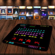 Space Invaders Part 2 Arcade 3D Retro Computer Game Mousepad Mouse Mat Pad '80s