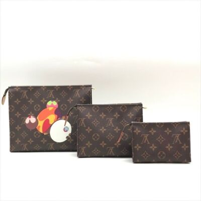 LOUIS VUITTON Takashi Murakami Monogram Trio Posh Toilette Pouch