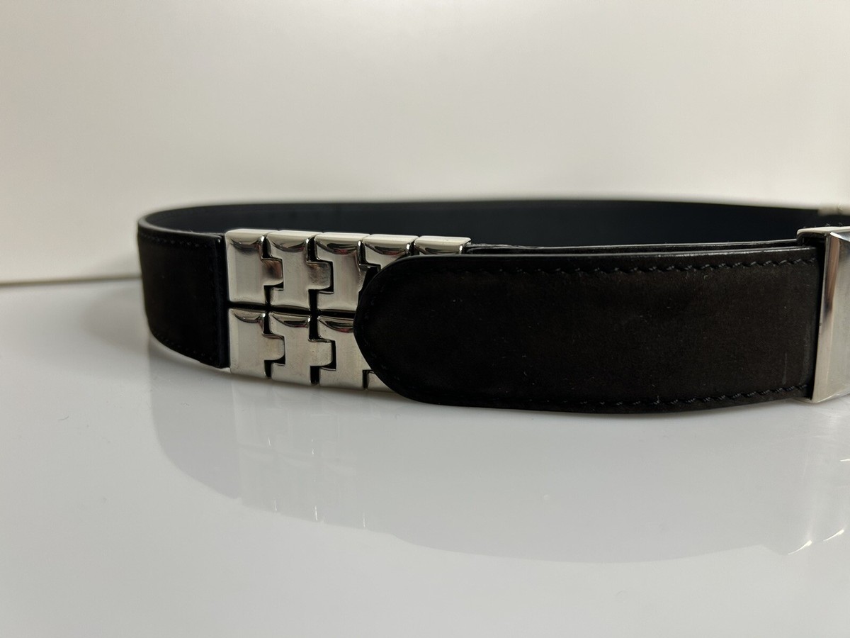Vintage Gianni Versace Belt Medusa Buckle Suede Leather