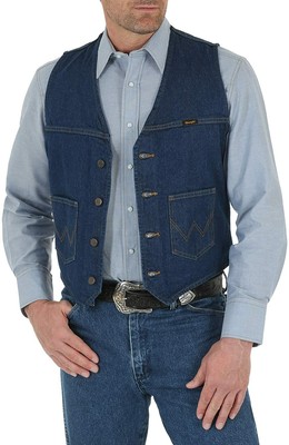 wrangler denim vest
