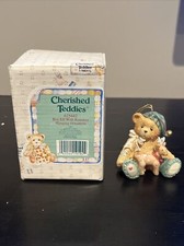 Enesco Cherished Teddies Boy Elf With Reindeer Hanging Ornament 625442 W/ Box