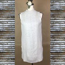 Cloud Chaser Sweater Dress Gray Knit Sleeveless Mock Neck Jrs Women’s Size M