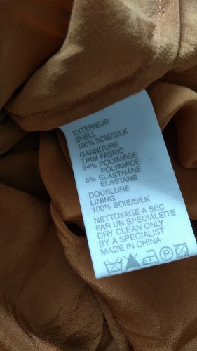 Designer VANESSA BRUNO silk dress size 10 --USED ONCE--lace detail 100%Silk - Picture 8 of 8