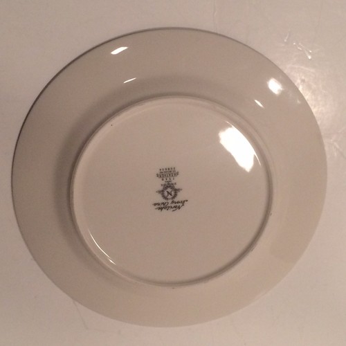 Noritake Porzellan 5-teiliges Gedeck Meliertes Muster 7548 Silber Weiß EUC - Bild 7 von 12