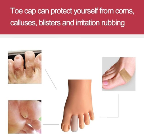 16 Pieces Gel Toe Caps, Silicone Toe Protector Toe Covers, Gel Toe Cushion - Picture 3 of 8