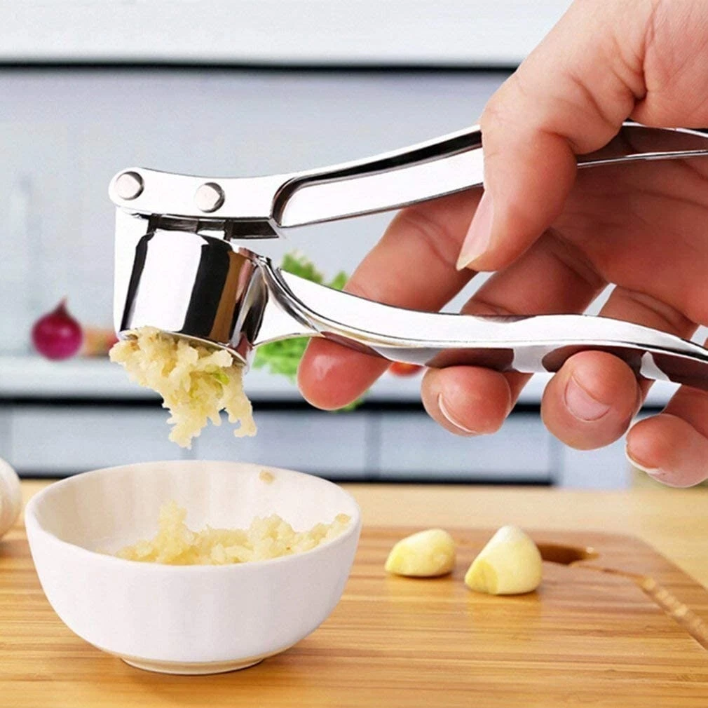 Garlic Press Mincer Ginger Crusher Squeezer Heavy Duty Metal Garlic Presser  Chopper Slicer (Classic)