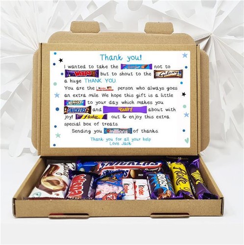 Personalised Thank you gift Box poem Appreciation gift Staff Teacher Hamper - Picture 6 of 8