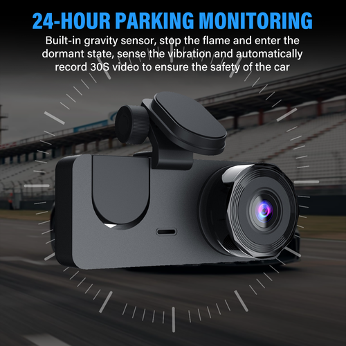 3 Channel Dash Cam Front Inside Rear Triple WIFI 1080P Car Camera Night Vision - Picture 10 of 12