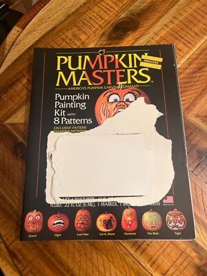 One Halloween Pumpkin Masters Vtg Pumpkin JOL Painting Kit (8) Patterns
