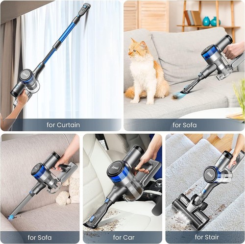 INSE S9 28Kpa 55Mins 400W Cordless Handheld Stick Carpet Floor Vacuum Cleaner @ - Picture 4 of 10
