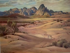 Vintage Paul Lauritz 12x16 Landscape Fine Art Print The Painted Desert