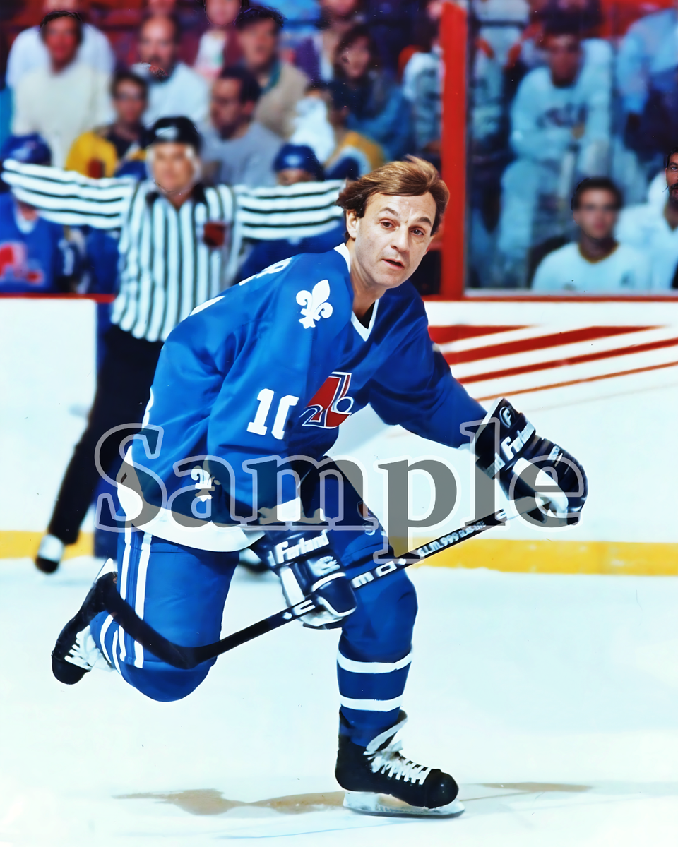 Quebec Nordiques Guy Lafleur Game Action No Helmet Color X 10
