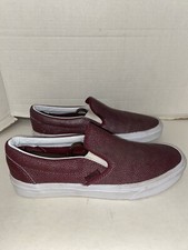 Vans Textured Burgundy Low Top Sk8 Shoes M 8 W9.5