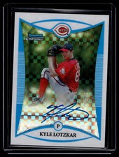 Kyle Lotzkar 2008 Bowman Chrome Autograph X-Fractor Card 208/250 #BCP119
