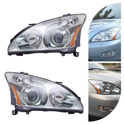 HID/Xenon Headlights Fits 04-09 Lexus RX330 RX350 RX400h Headlamps Non-AFS LH&RH