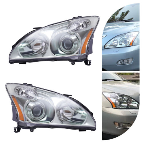 1 Pair HID+Halogen Headlights Headlamps For 2004-2009 Lexus RX330 RX350 RX400h