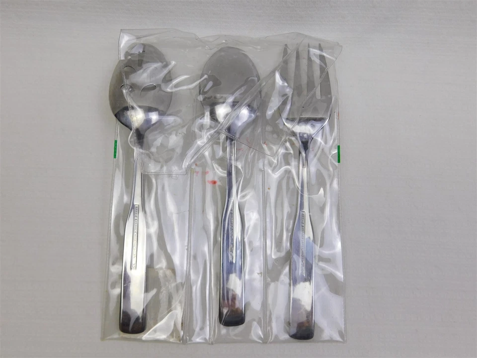 Vintage Reed & Barton FIDDLER II Stainless Serving Utensils Fork Spoons - Image 3 of 4