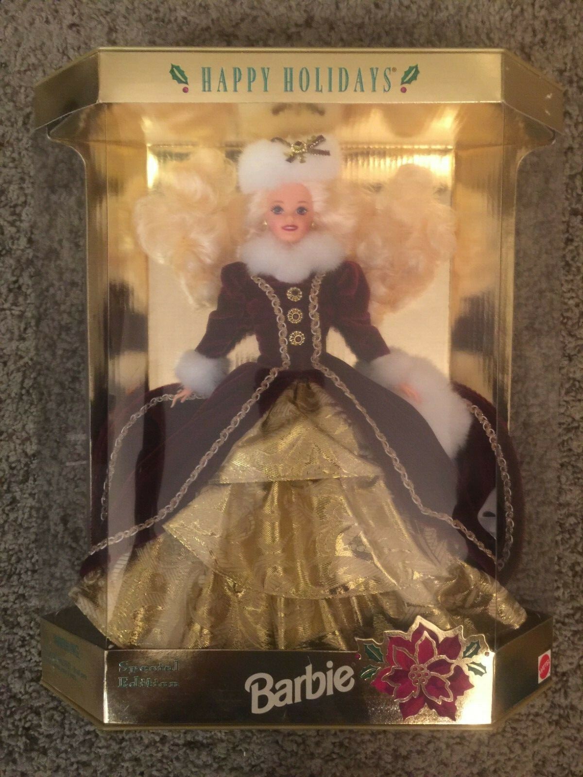 holiday barbies in box