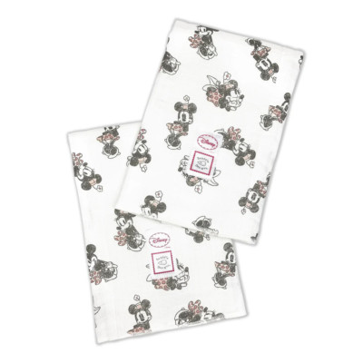 2 New Swaddle Designs Baby Burp Cloth Set of Two Burp Cloths Minnie Mouse Disney