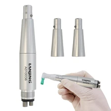 Dental Hygiene Handpiece Mini Prophy Air Motor 4Holes + 3 Nose Cones 360° Swivel