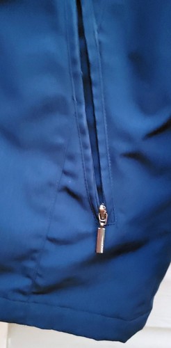 Nautica quality woman's lightweight blue coat, removable hood windbreaker (JP36 - Picture 5 of 14