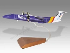 De Havilland Canada DHC-8-400 Dash 8 Flybe Desk Wood Airplane Model Large 1/72