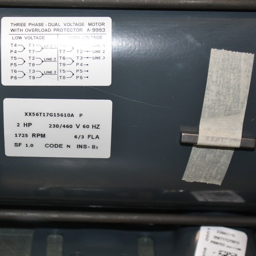 PARTIAL - Marathon Hazardous Location Motor 056T17G15610, 2 HP, 230/460V AC, 3PH - Picture 13 of 15