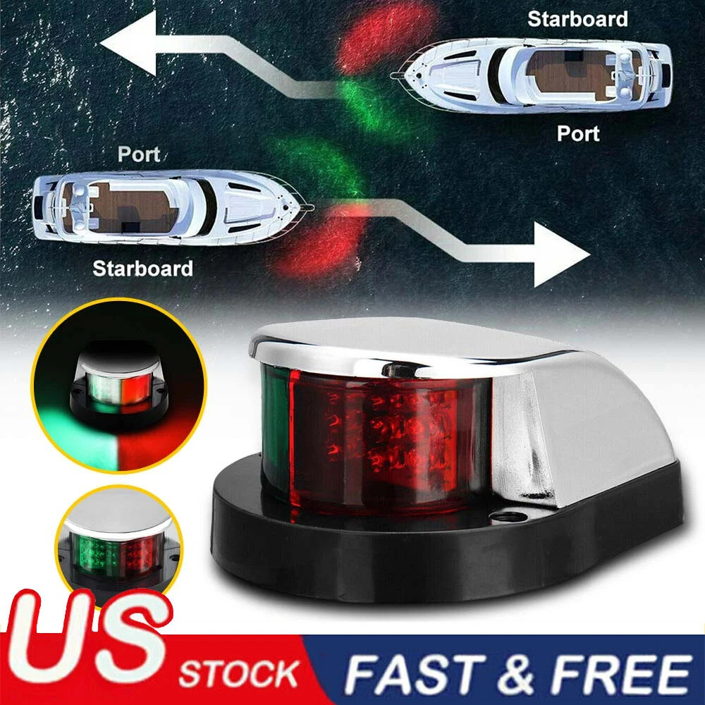 Boat Navigation Lights Red and Green LED Marine Navigation Light Boat Bow  Light