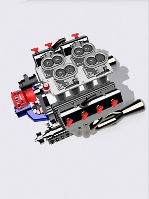 1/24 1/25 3D Resin Pro Stock Hemi Engine /W Transmission Scale Model Kit parts
