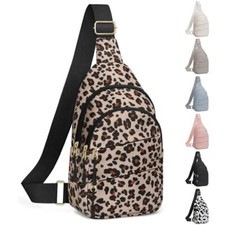 Crossbody Bags for Women, Sling Bag for Men, Small Hiking Medium Leopard Print