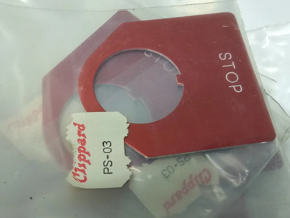 Clippard PS-02, PS-03, PL-02, PL-03, PL-37, PS-37 Lote de Placas Leyenda Foto 2 de 4