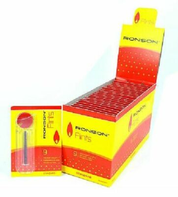Ronson Feuerzeug Feuersteine volle Box 9 pro Packung 216 Feuersteine Standardgröße