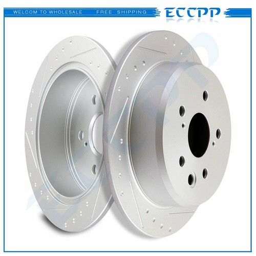 2 Rear Slotted Brake Rotors For 20062012 Lexus IS250 Base Sedan 2.5L