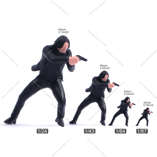 1/24 Escena Accesorios Estrellas Reeves Hombre Miniaturas Figuras Modelo Para Coches Vehículos Juguete - Imagen 2 de 6