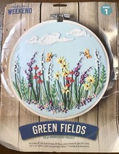 Leisure Arts 49813 - Green Fields - 24 Piece Embroidery Project