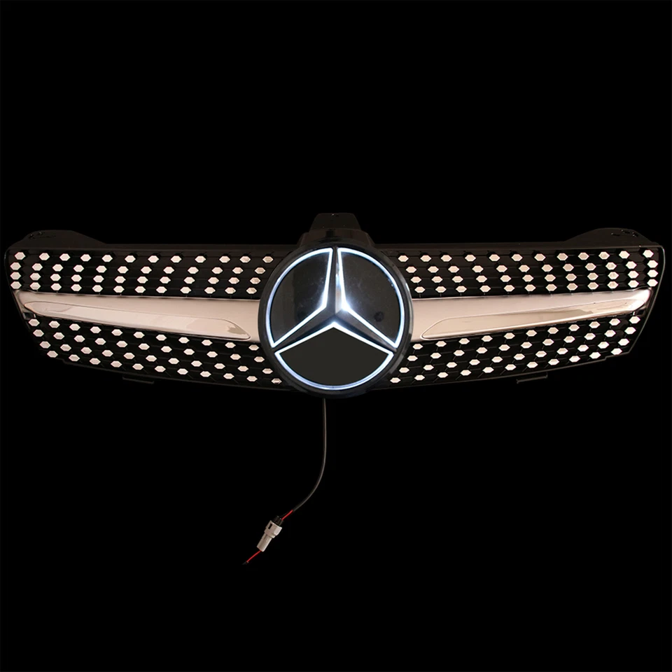 Chrome Grille W/LED For Mercedes Benz W219 CLS63 CLS500 CLS350 CLS550 2005-2008 Foto 2 de 4