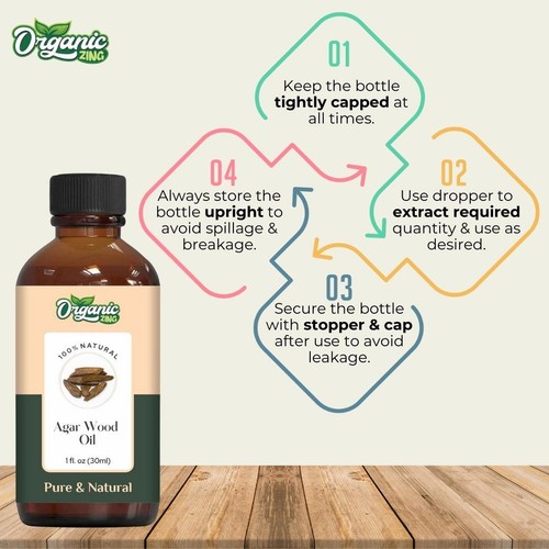 Organic Zing Agarwood (Aquilaria malaccensis) 100% Pure Essential Oil 1.01fl oz - Picture 7 of 8