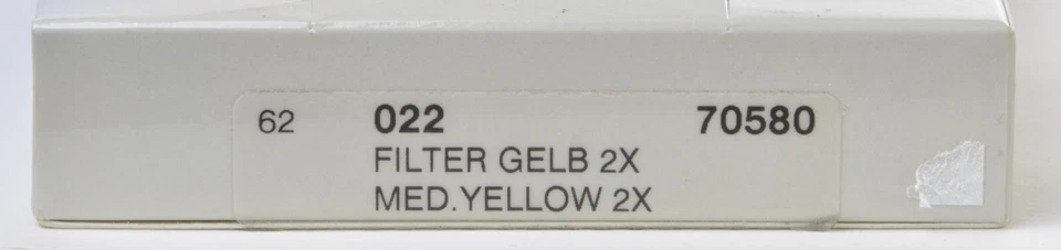 NEW IN BOX B+W F-PRO 62mm #022 Filter - Medium Yellow #8 contrast filter NOS - Image 4 of 4