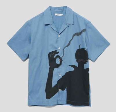 One Piece Sanji Enel's El Thor Shirt Short Sleeve Blue
