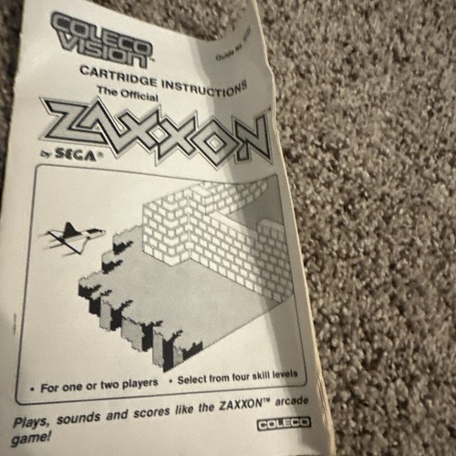 VINTAGE Colecovision ZAXXON gioco e manuale - ARCADE SEGA SPACE BATTLE 1982 - Foto 2 di 2