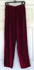 NWT Vintage 90s Y2K Crimson Red BLONDE Rayon Velvet Drawstring Dress Pants S