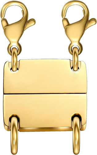 Qulltk Necklace Clasp Layering Jewelry Clasp 18K Gold and Silver Separator for S - Picture 8 of 12