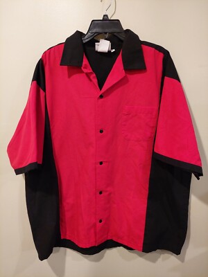 Vintage 90s Bowling Shirt XXL - Black & Red - Pin & Ball Graphic