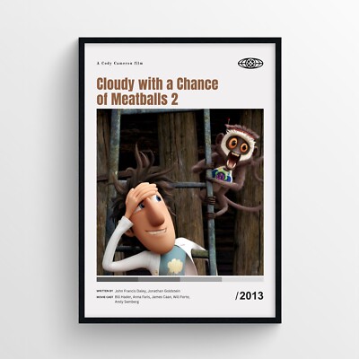 Cloudy with a Chance of Meatballs 2 Movie Poster Print, Wall Art - Unframed