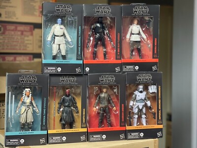 STAR WARS BLACK SERIES ANDOR,AHSOKA,2-KSO,DARTH MAUL,ARMORED COMMANDO,MEERO SET