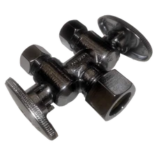 1 Pc. 5/8" OD Comp. x Dual 3/8" OD Comp. Straight Valve, Straight Dual Valve