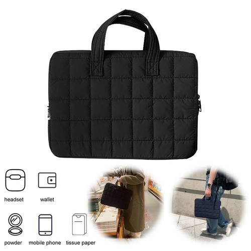 Puffy Laptop Bag with Handle Laptop Sleeve for 13-14 Inch Notebook Tablet(black) - Bild 4 von 7