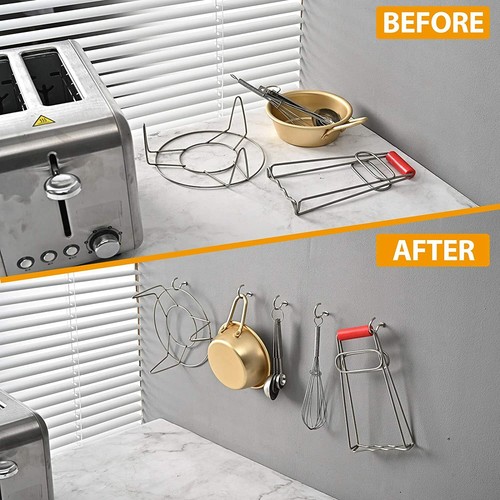 150Pcs Nickel Plated Metal Screw-in Ceiling Hooks Cup Hooks Silver in 7 sizes - Picture 7 of 7
