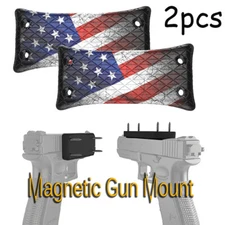 2-Pack 55lbs Gun Magnet Mount Magnetic Holder Concealed Pistol For Car Desk Bed