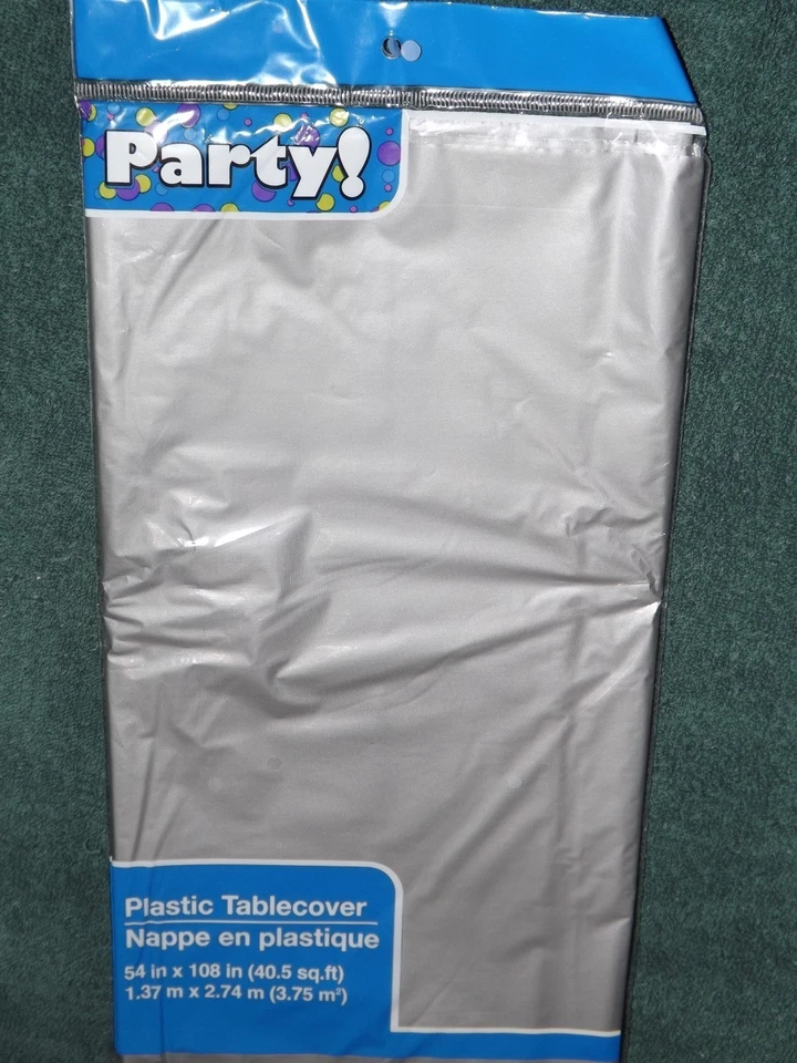 Mantel Plateado, Graduación, Aniversario, Boda, 2 (DOS) Manteles NUEVO Foto 2 de 4